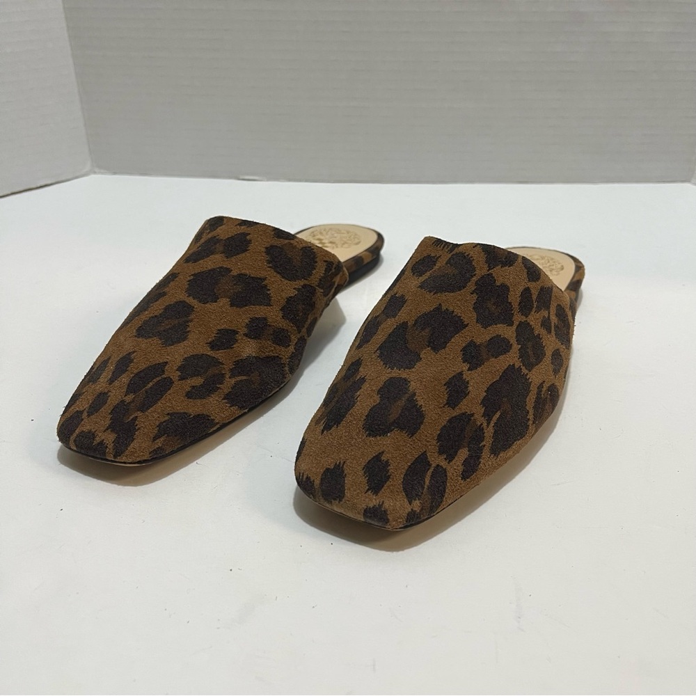 Vince‎ Camuto Brown Leopard Mules